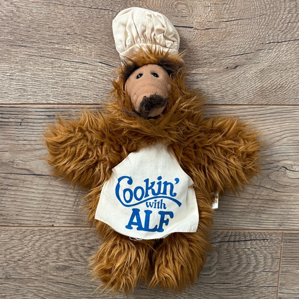 Alf Vintage Plush Chef Hand Puppet Burger King 1988 Cookin' With Alf Plush